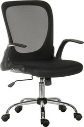 Flip Mesh Back Executive Office Chair with Flip Up Armrests Black - 6962BLK DD